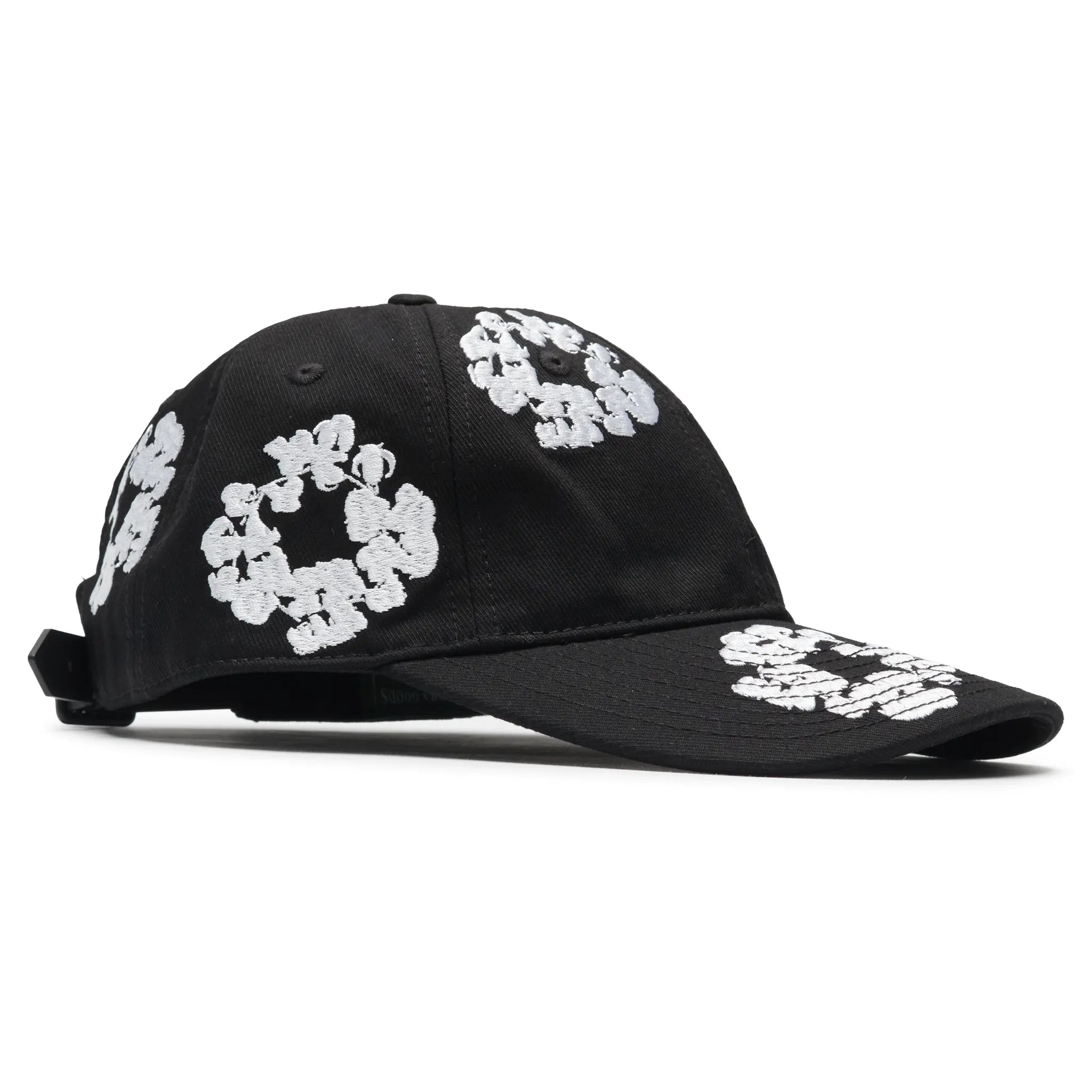 Side View of Denim Tears The Cotton Wreath Black Cap SS25ANE11782042